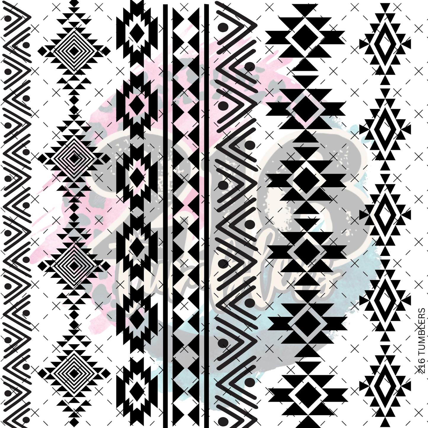 10X10 - 75 WESTERN OUTLINES - 216 Tumblers