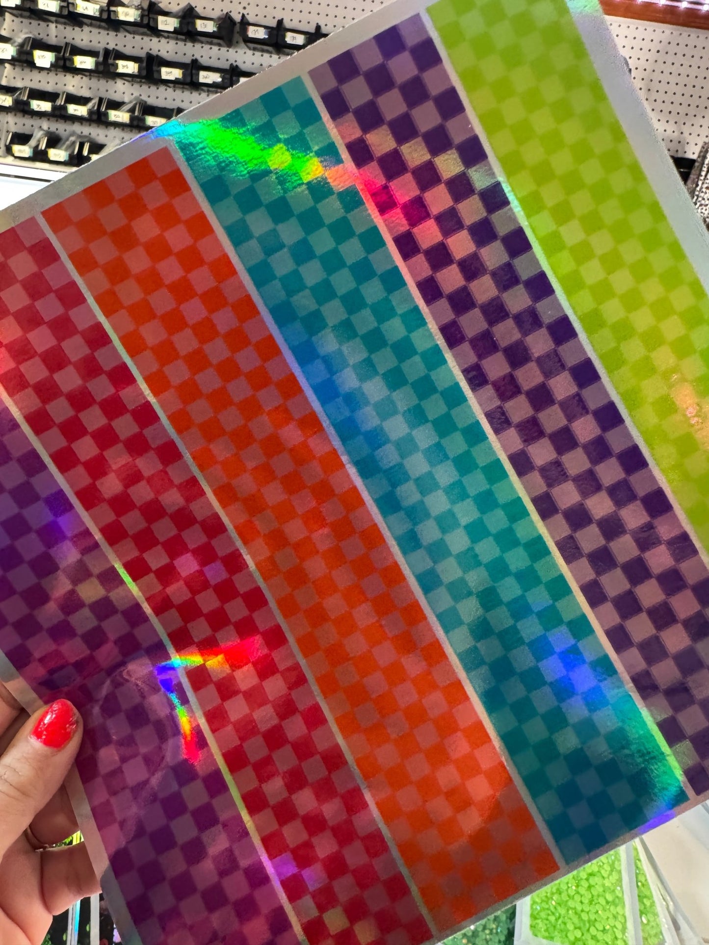 10x10 HOLO CHECKER BANDS - 216 Tumblers