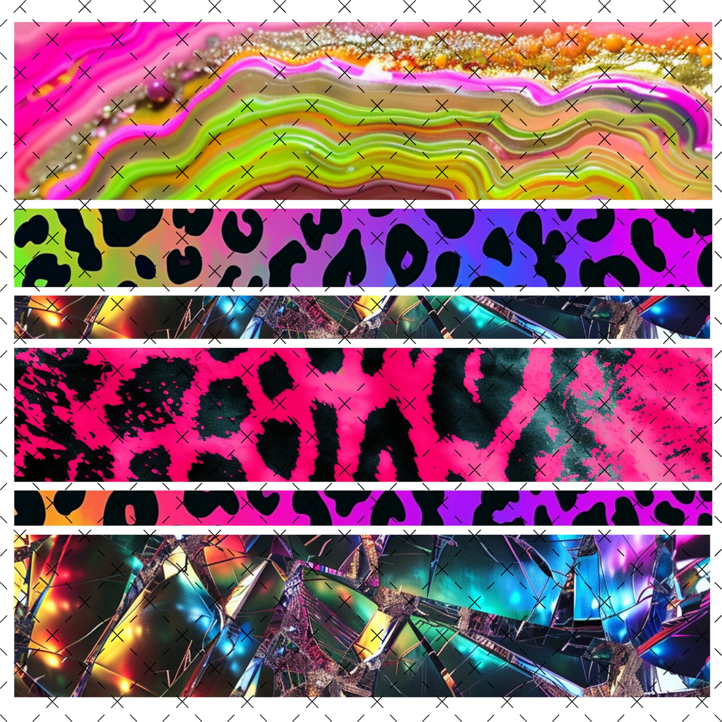 10X10- 111 Neon Band Sheet