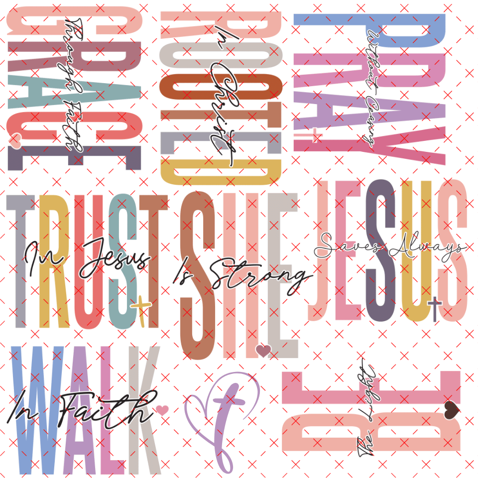 10X10-41 FAITH WORDS