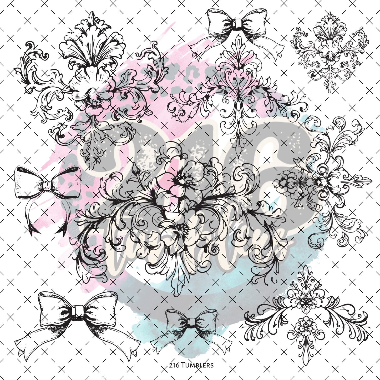 10X10- 125 Bowtie Outline