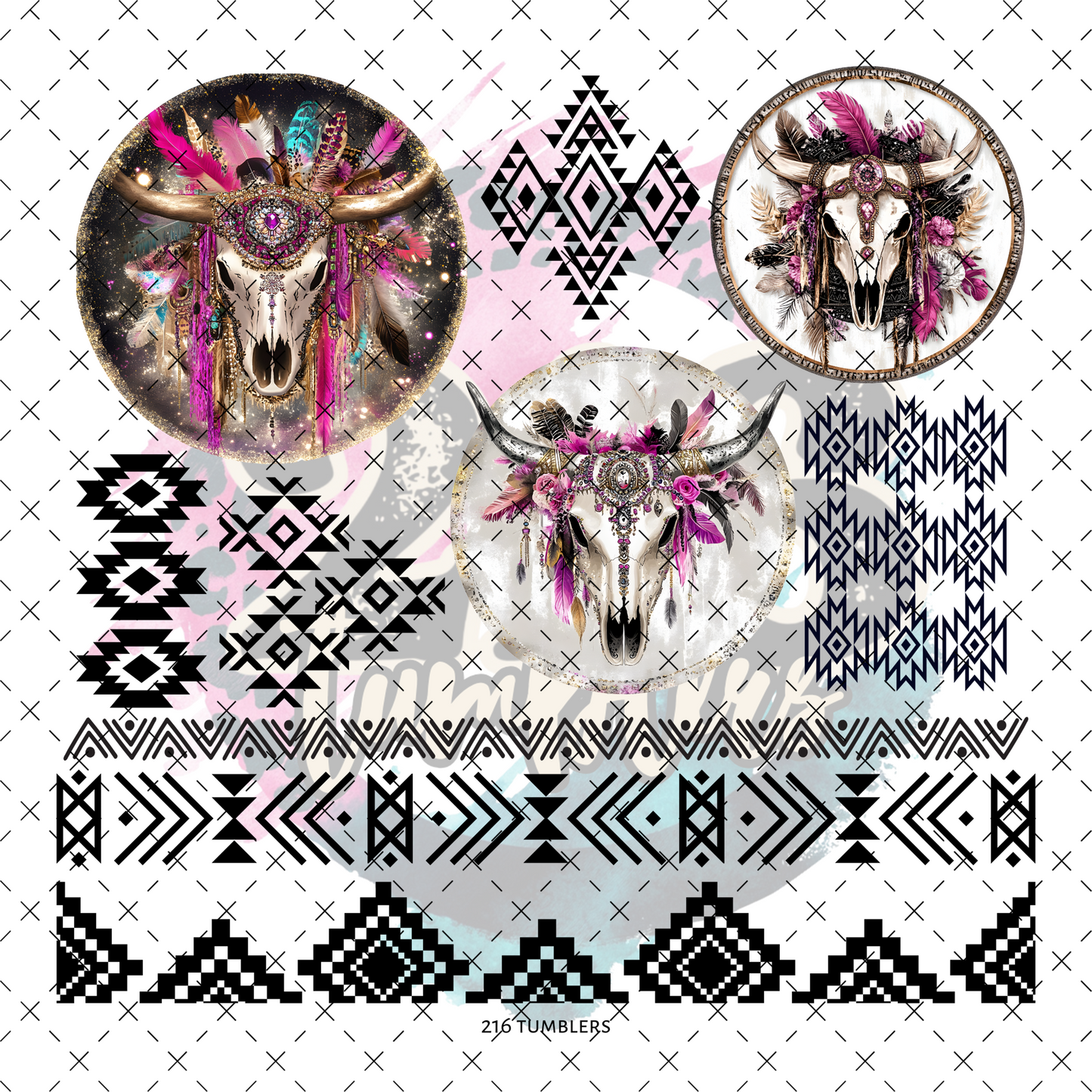 10X10- 146 Pink Western