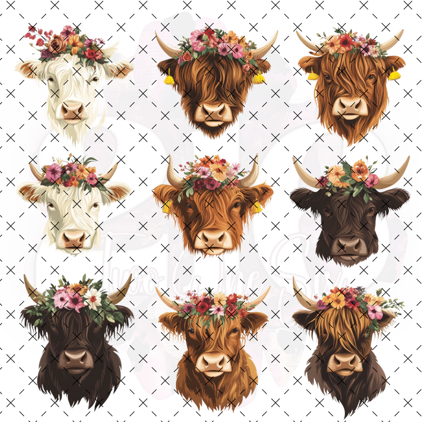 236 HIGHLAND COW HEADS