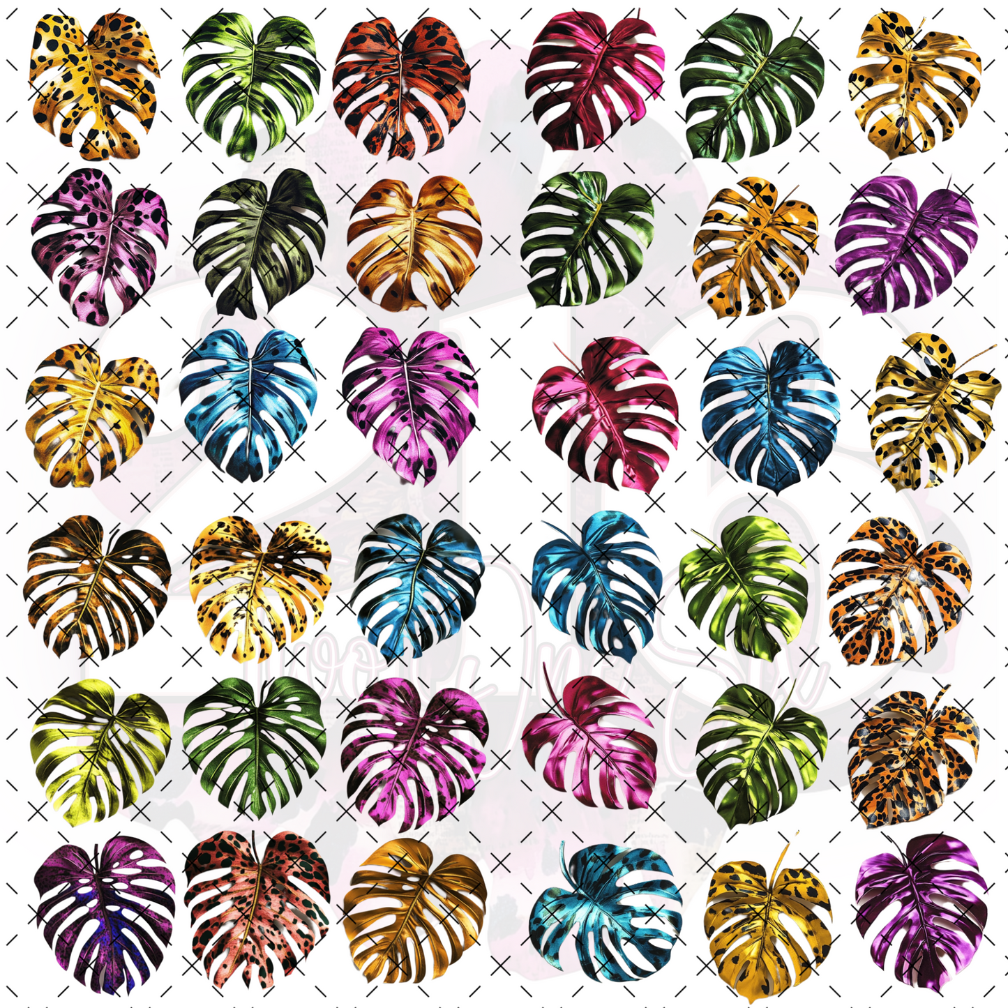 10X10- 185 MONSTERA SHEET SMALL