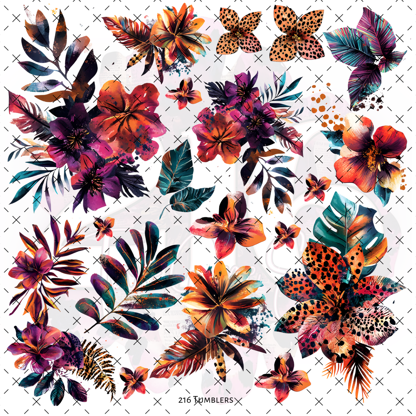 10X10- 194 SUNNY RUSTC FLORALS