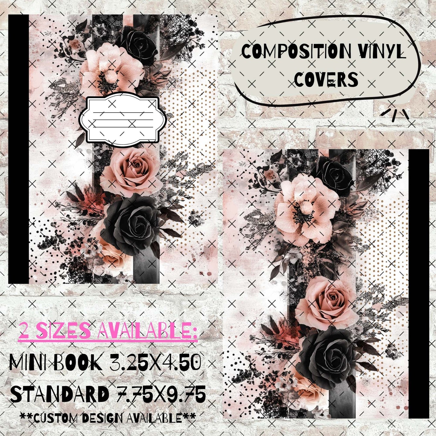 COMPOSITION BOOK VINYL - FLOWERS