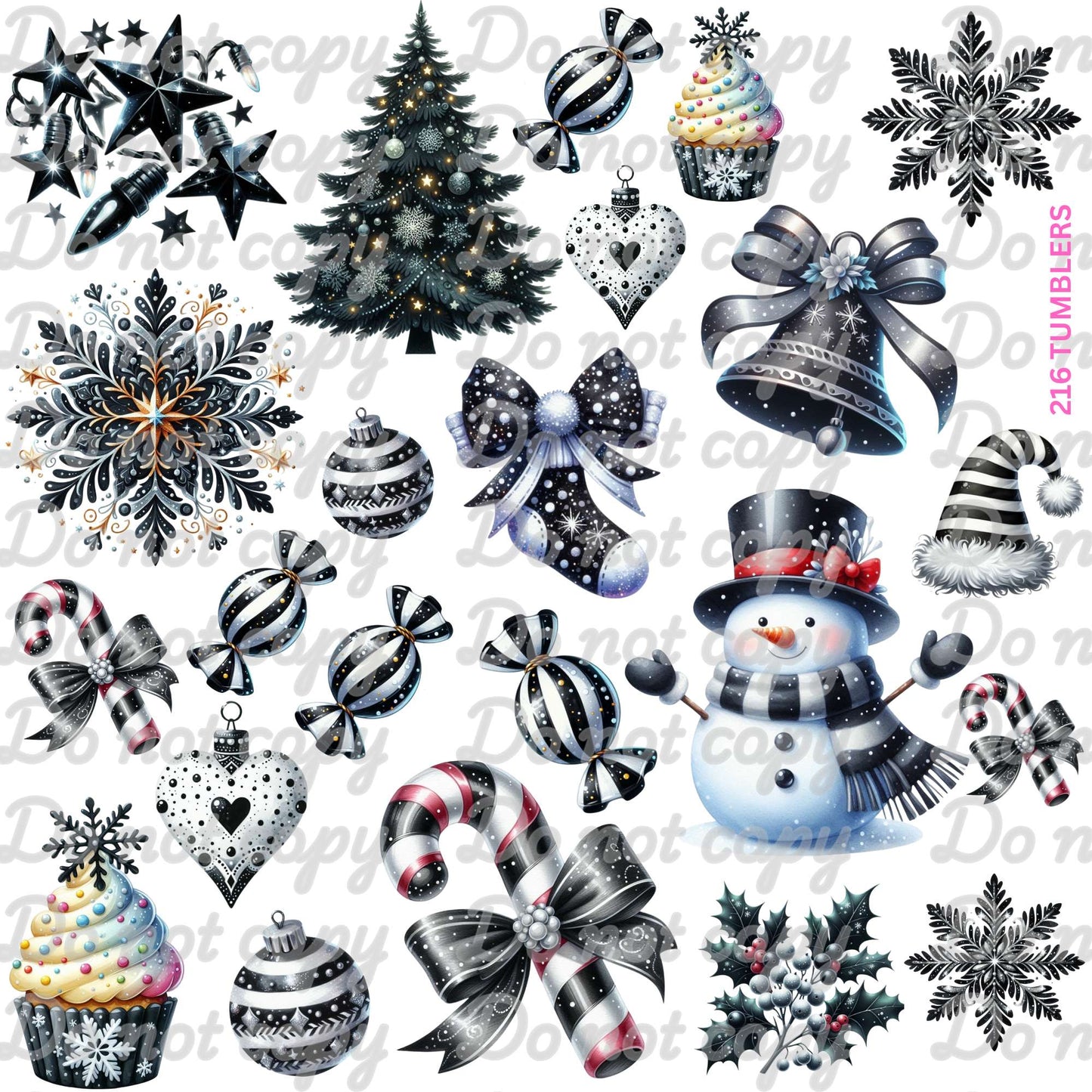 632 BLACK AND WHITE CHRISTMAS