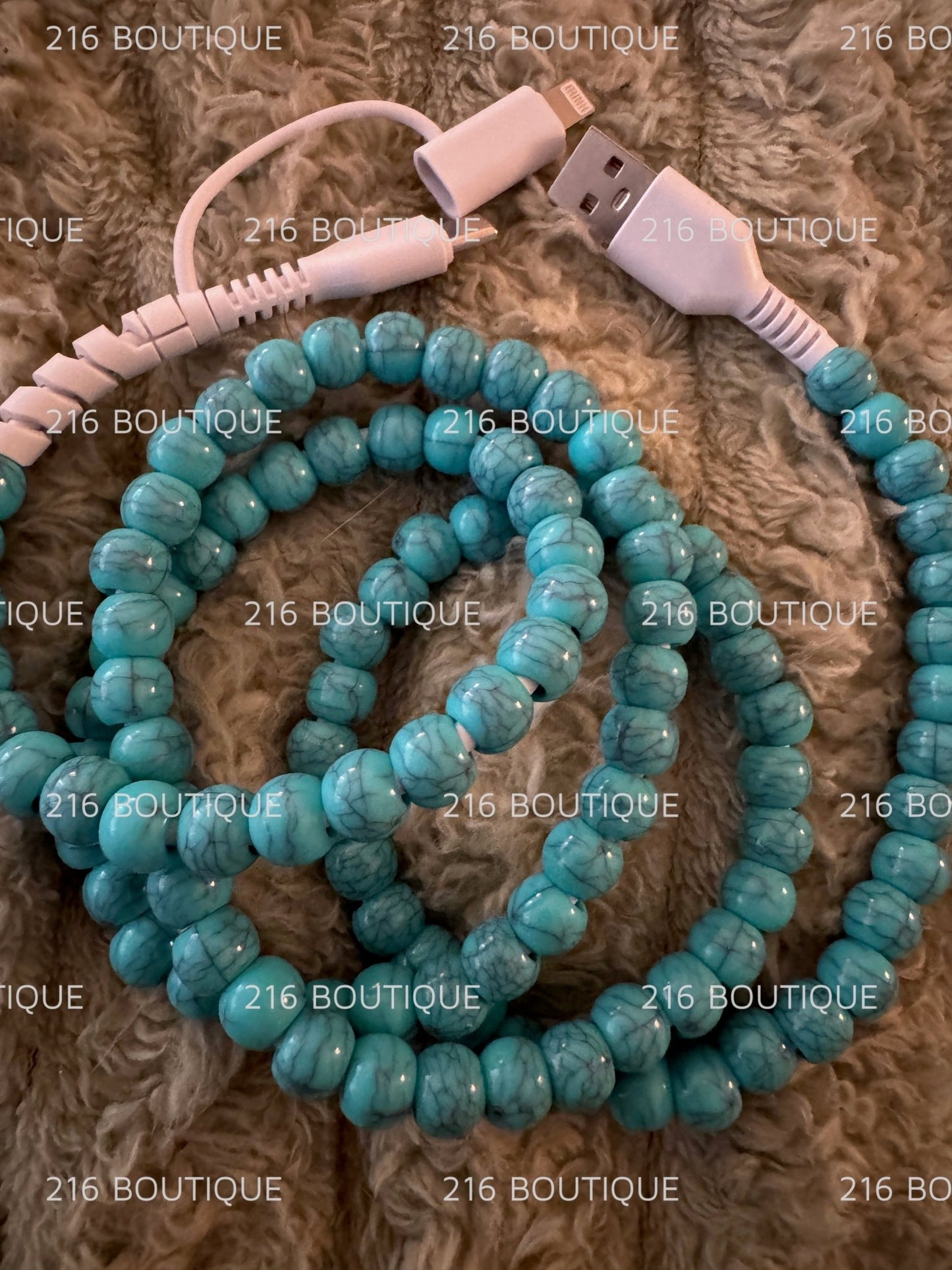 2 in 1 Beaded Chargers TURQUOISE MARBLE - 216 Tumblers