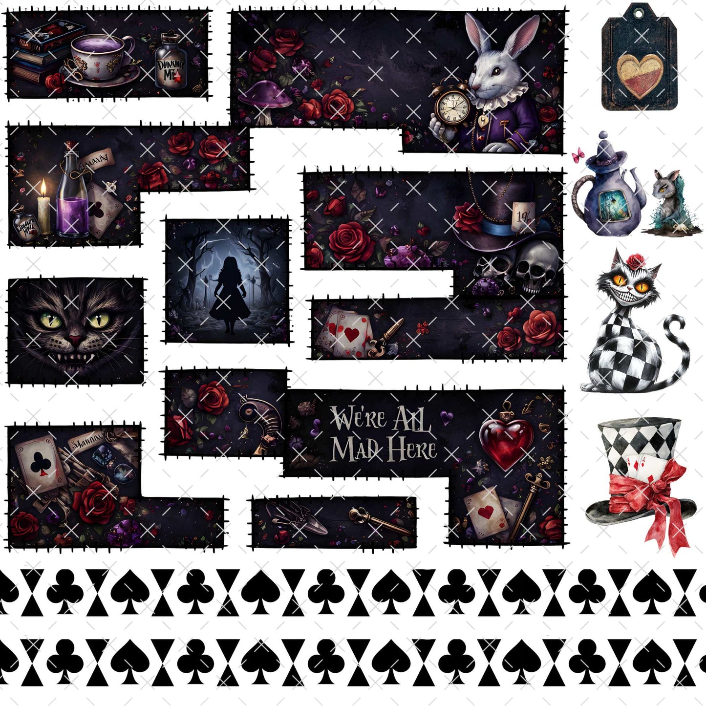 216 PRINT SHOP - 10X10 MAD ALICE - 216 Tumblers