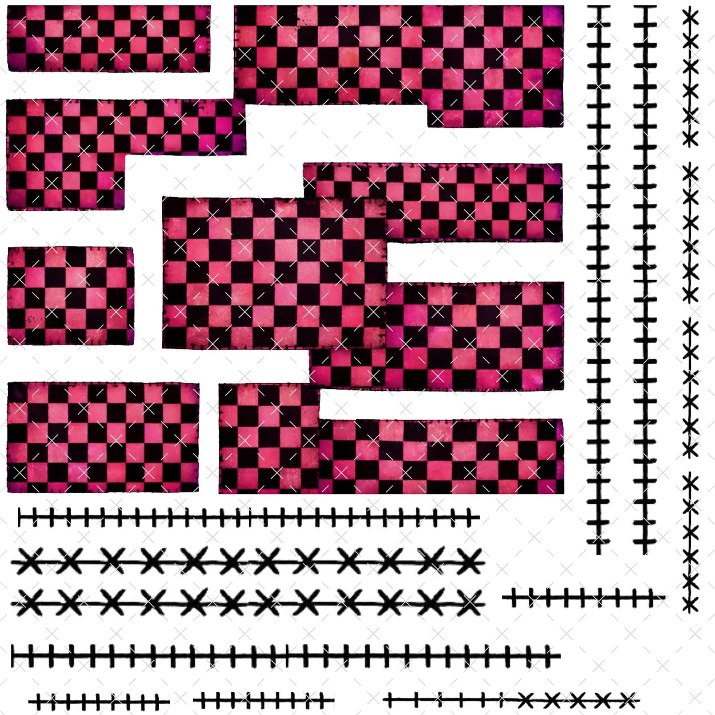 216 PRINT SHOP - 10X10 PINK CHECKERED - 216 Tumblers