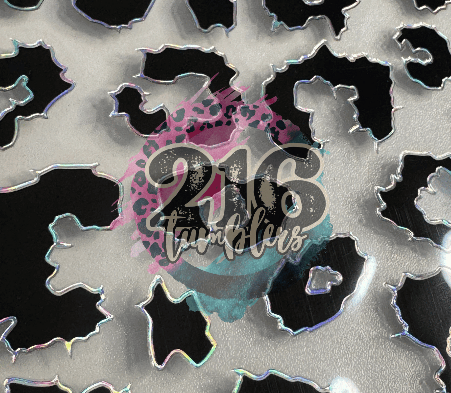 JAGGED LEOPARD WITH HOLOGRAPHIC OUTLINE