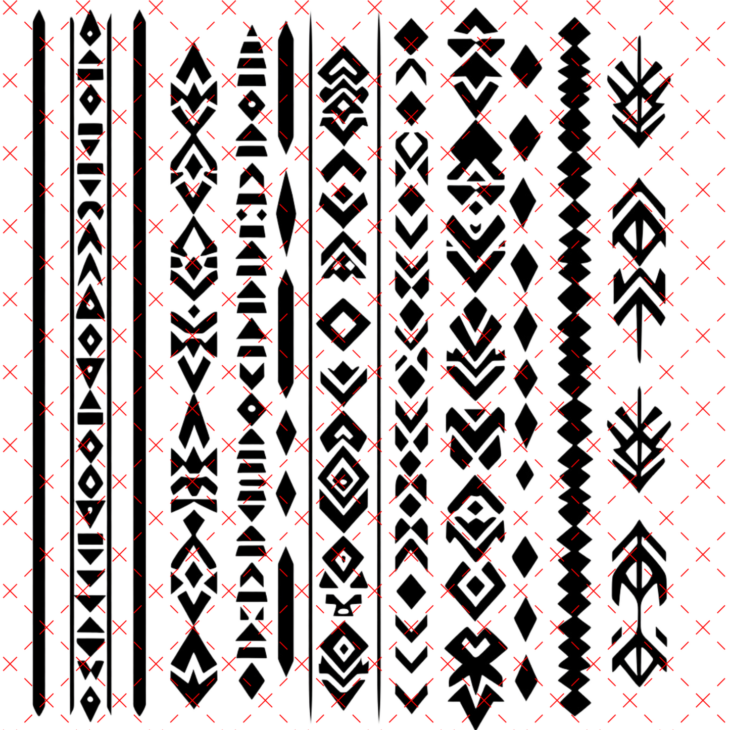 10X10-63 TRIBAL OUTLINE 1