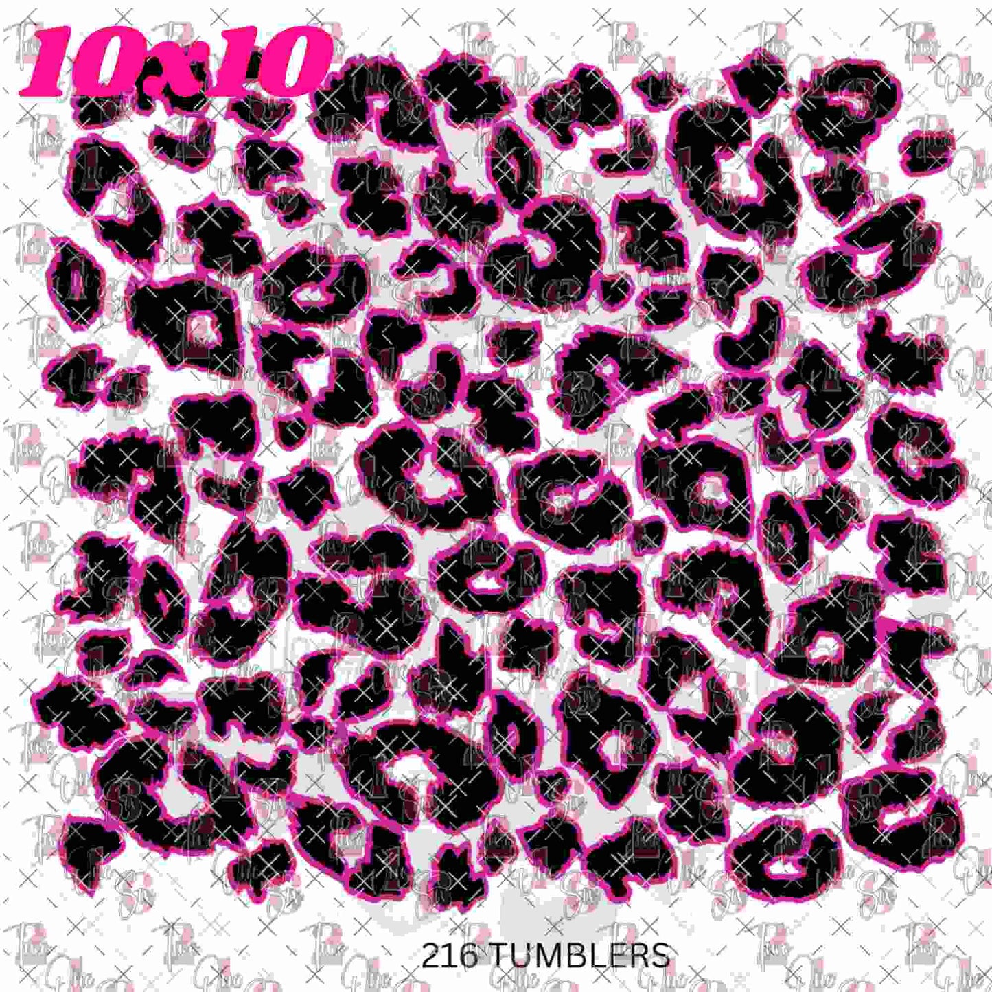 261 - PINK LEOPARD SPOTS W/OUTLINES - 216 Tumblers
