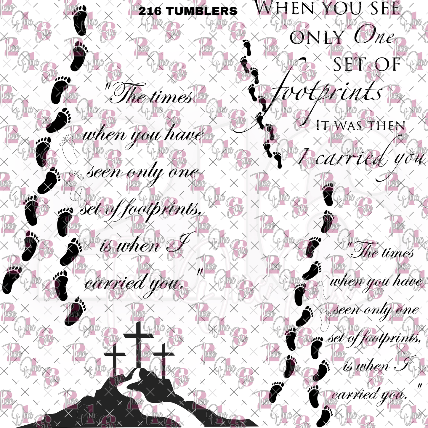 295 FOOTPRINTS POEM - 216 Tumblers