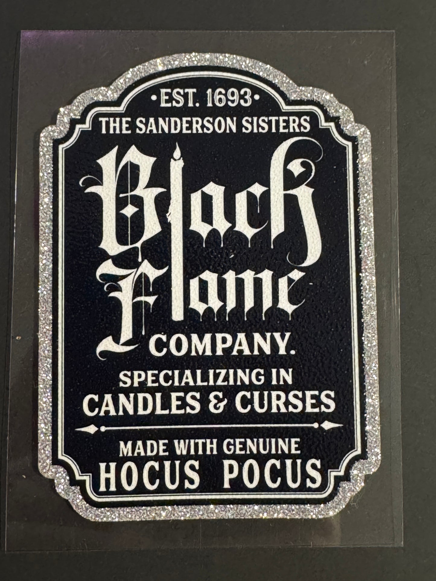 GLITTER UVDTF 105 BLACK FLAME - BLACK