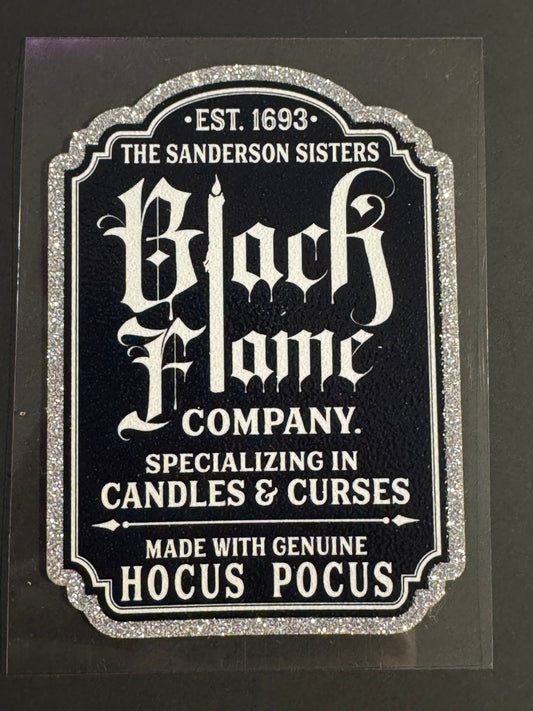 GLITTER UVDTF 105 BLACK FLAME - BLACK