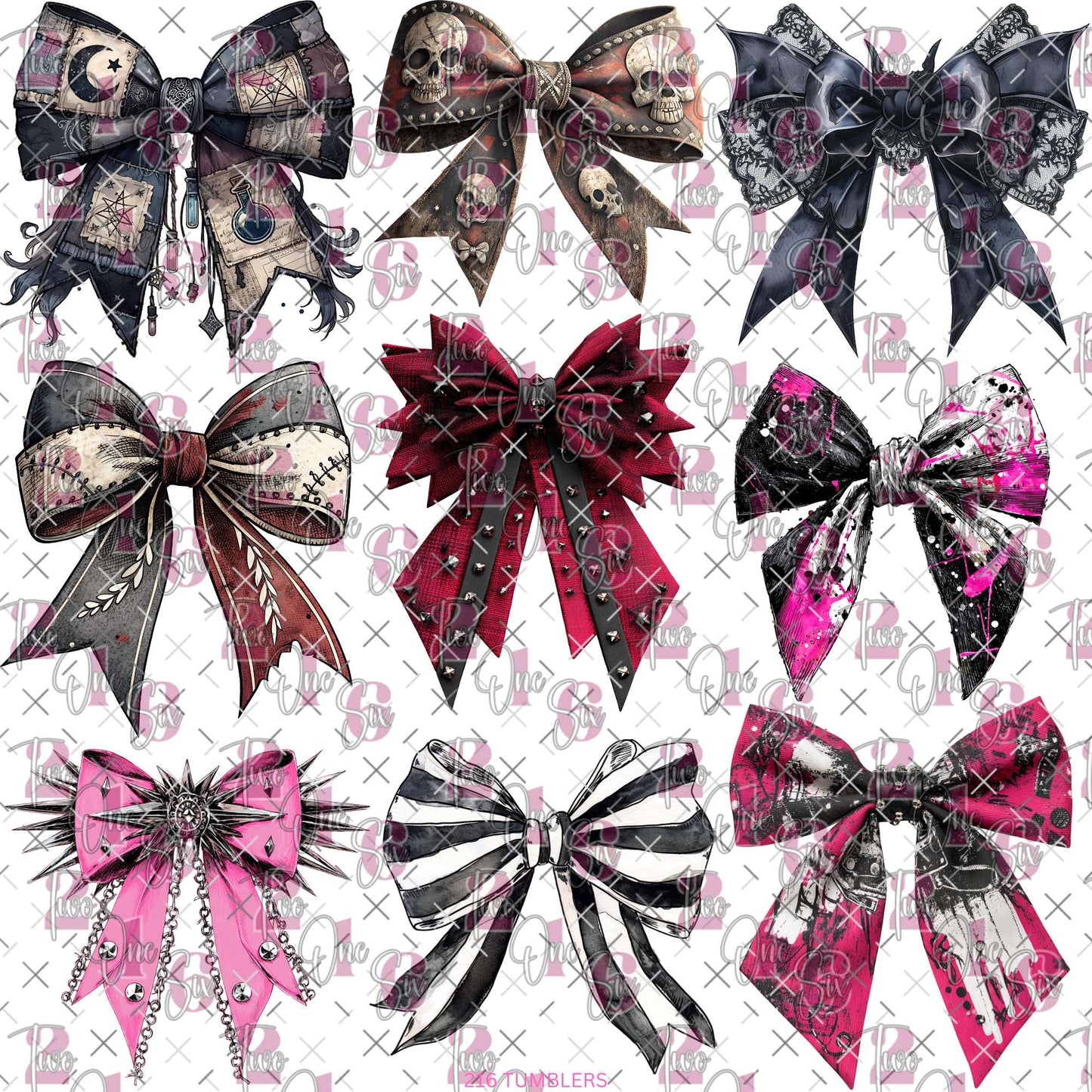 495 GOTHIC/GRUNGE BOWS