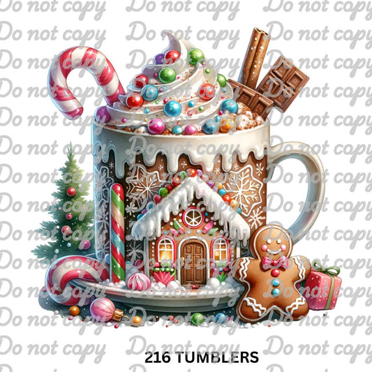 389 CHRISTMAS DECAL 4" - 216 Tumblers