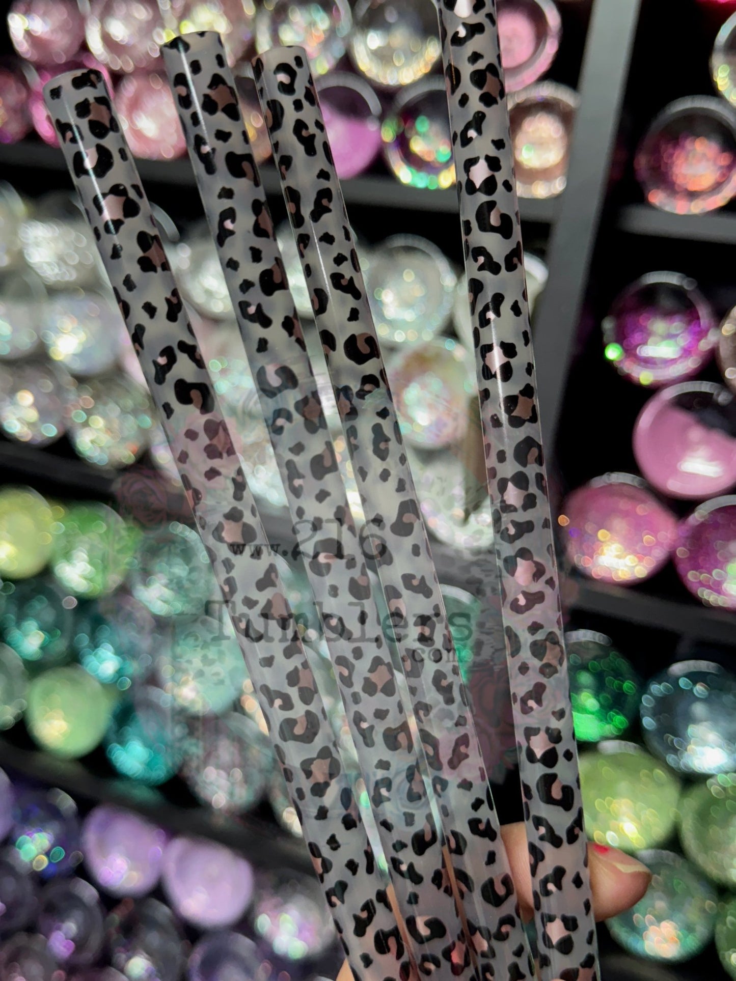 464 Chrome Rose Gold Leopard (clear) 32 - 40oz - 216 Tumblers
