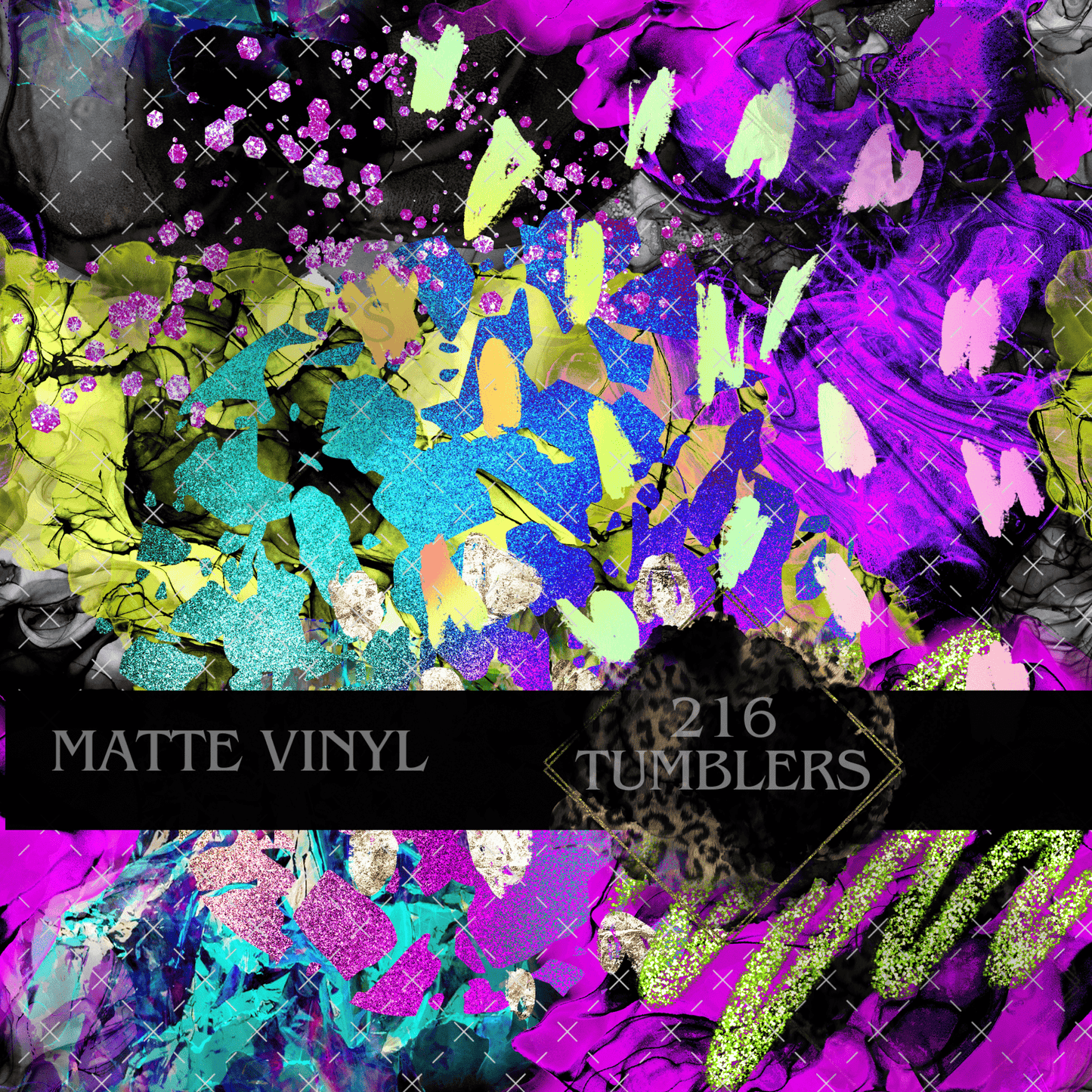 665 NEON LEOPARD - 216 Tumblers