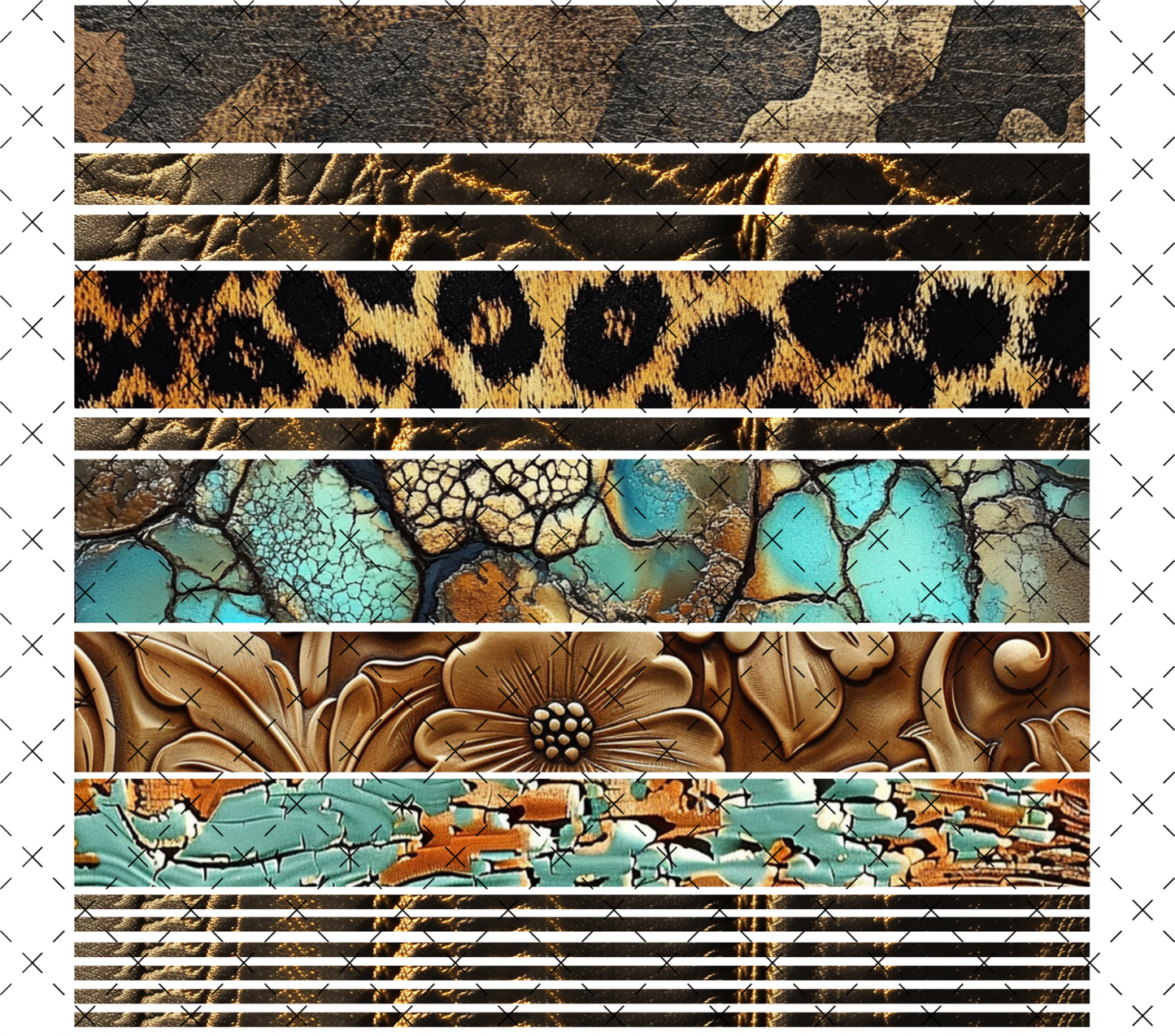 10X10 #7 WESTERN PINSTRIPES AND BANDS