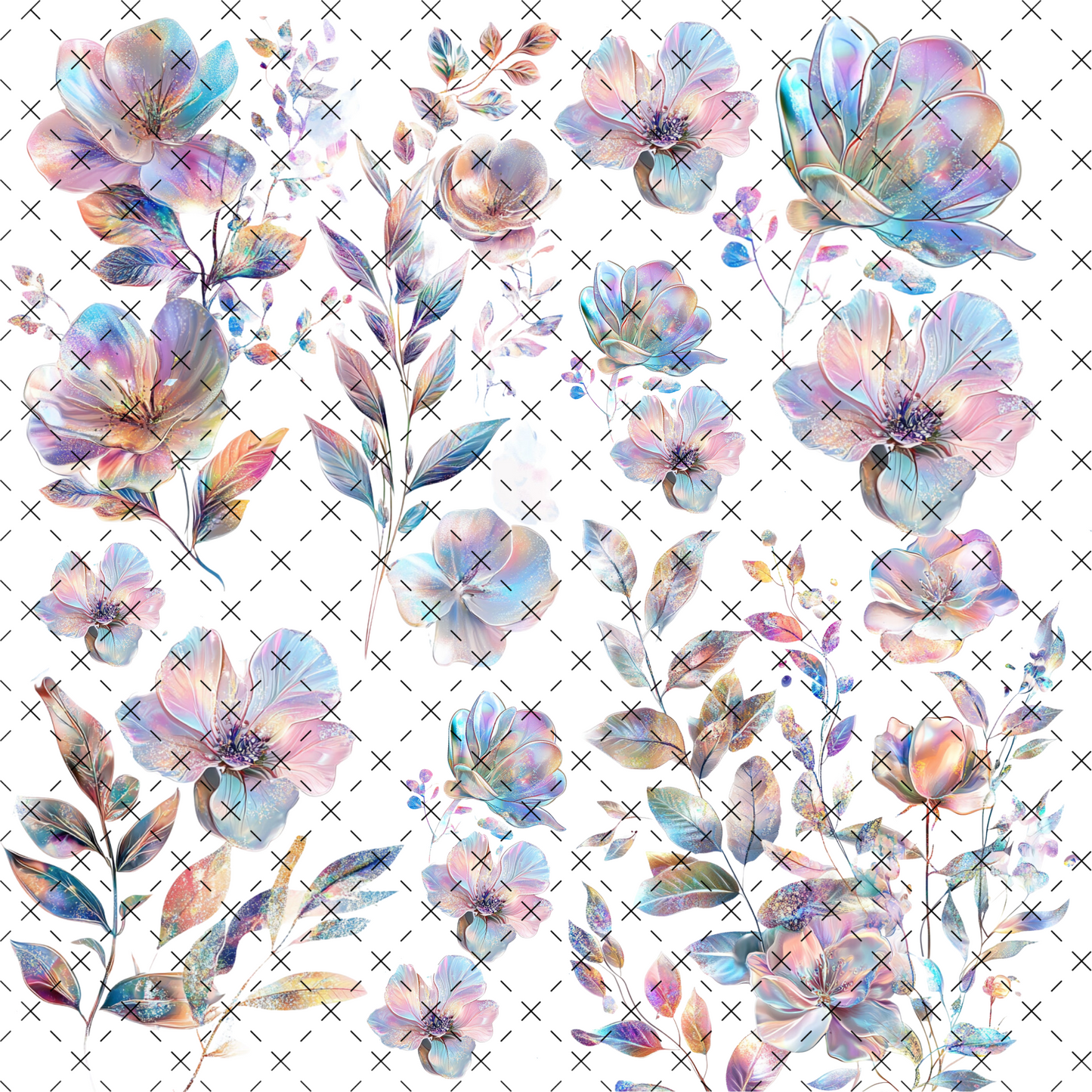 #20-176 PASTEL FLOWERS