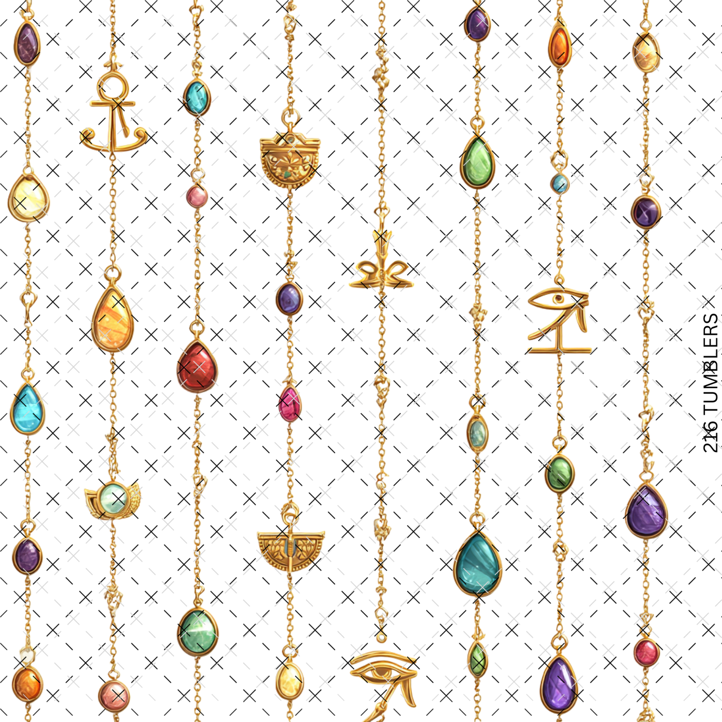 827 EGYPTIAN JEWELS - 216 Tumblers