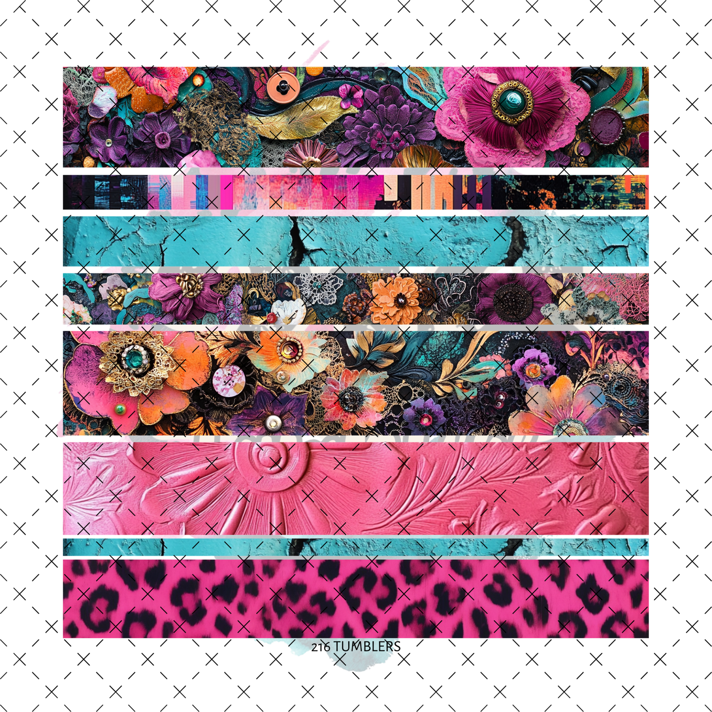 10X10-89 COLORFUL BANDS