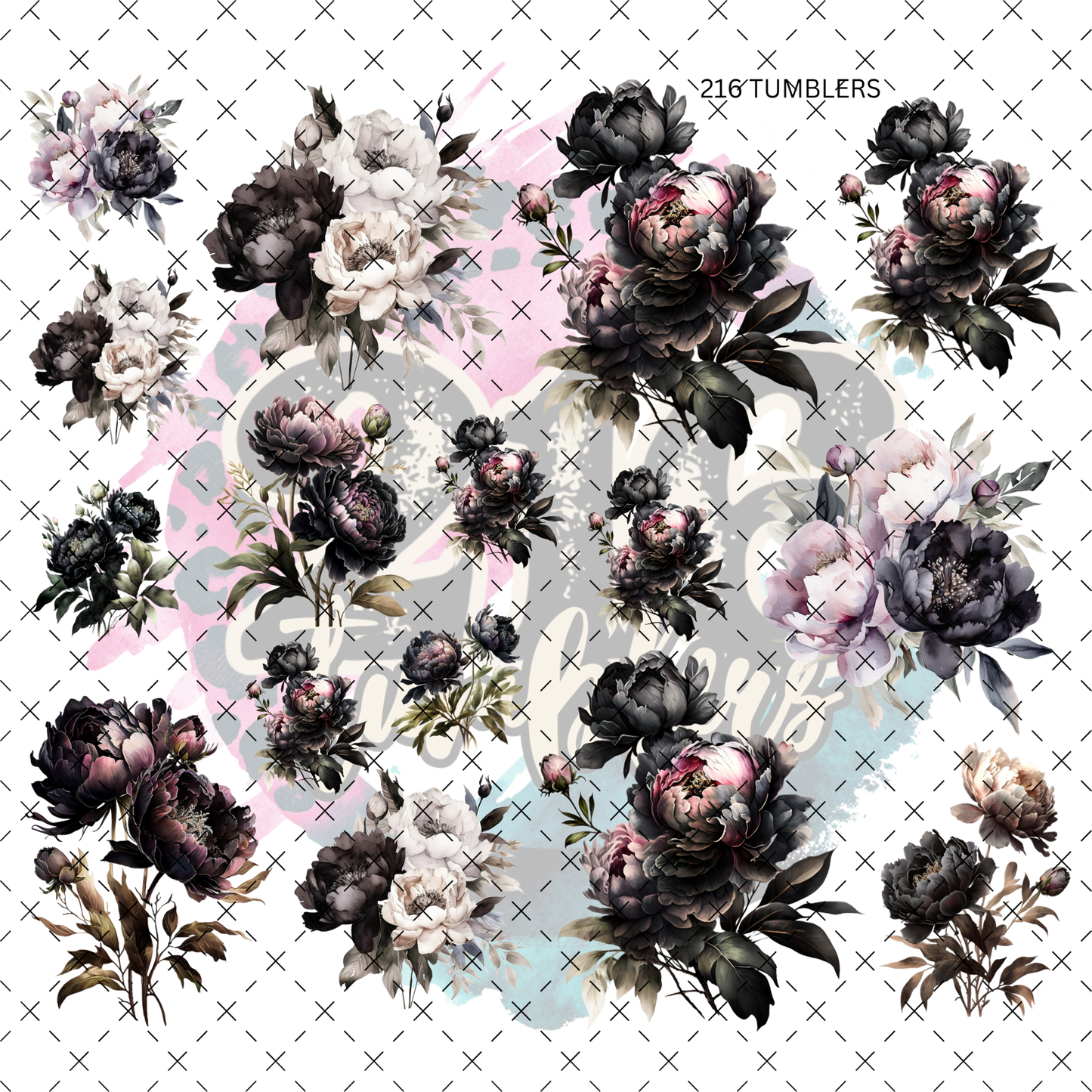 10X10-84 GOTHIC PEONIES