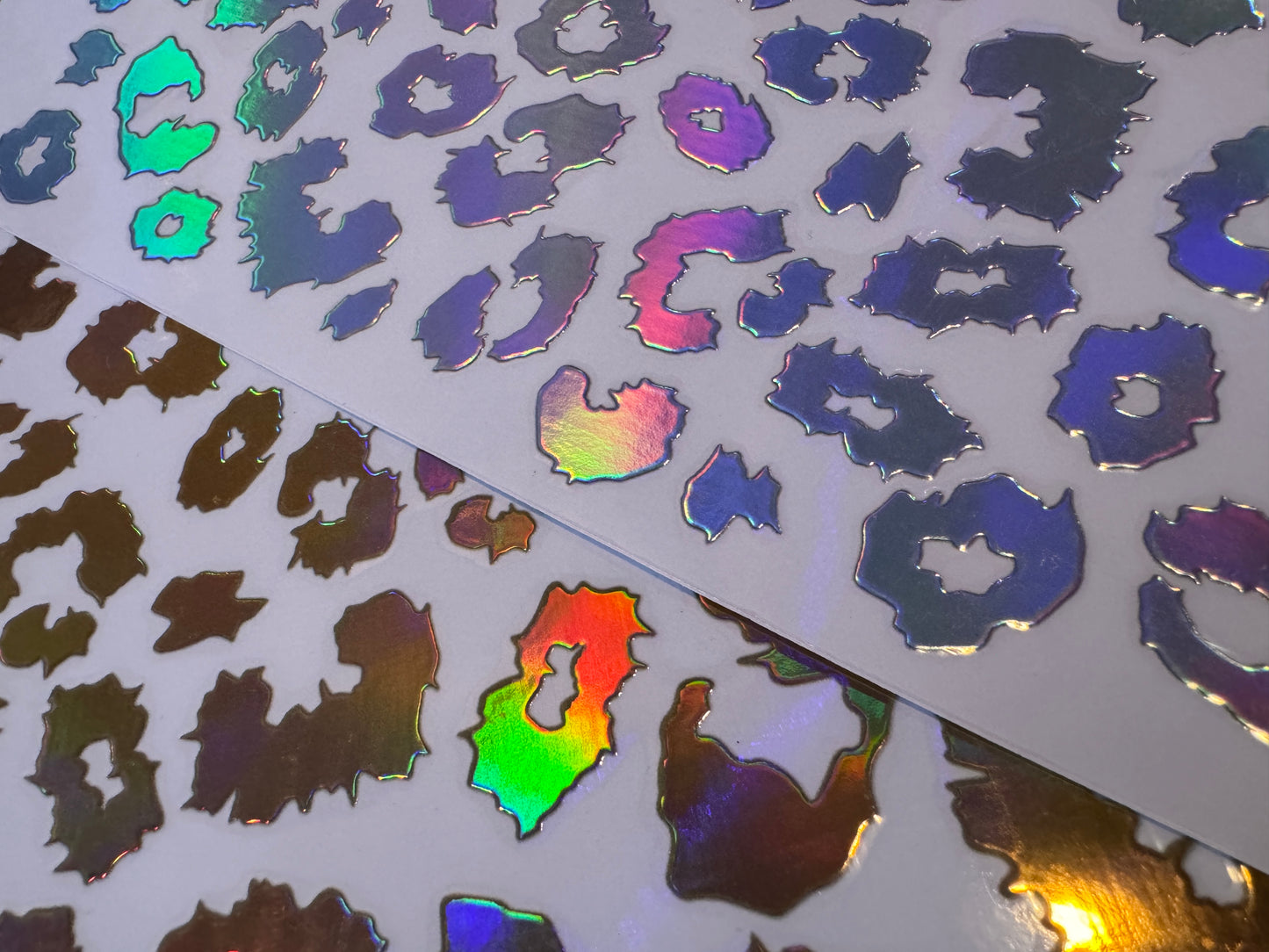 GOLD HOLOGRAPHIC FOIL UV DTF Leopard Spots
