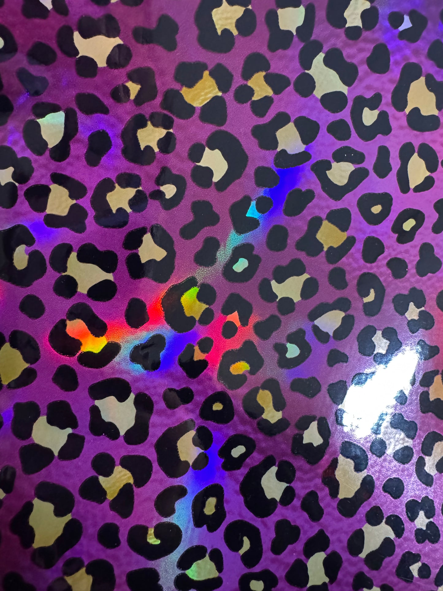 PURPLE HOLOGRAPHIC LEOPARD
