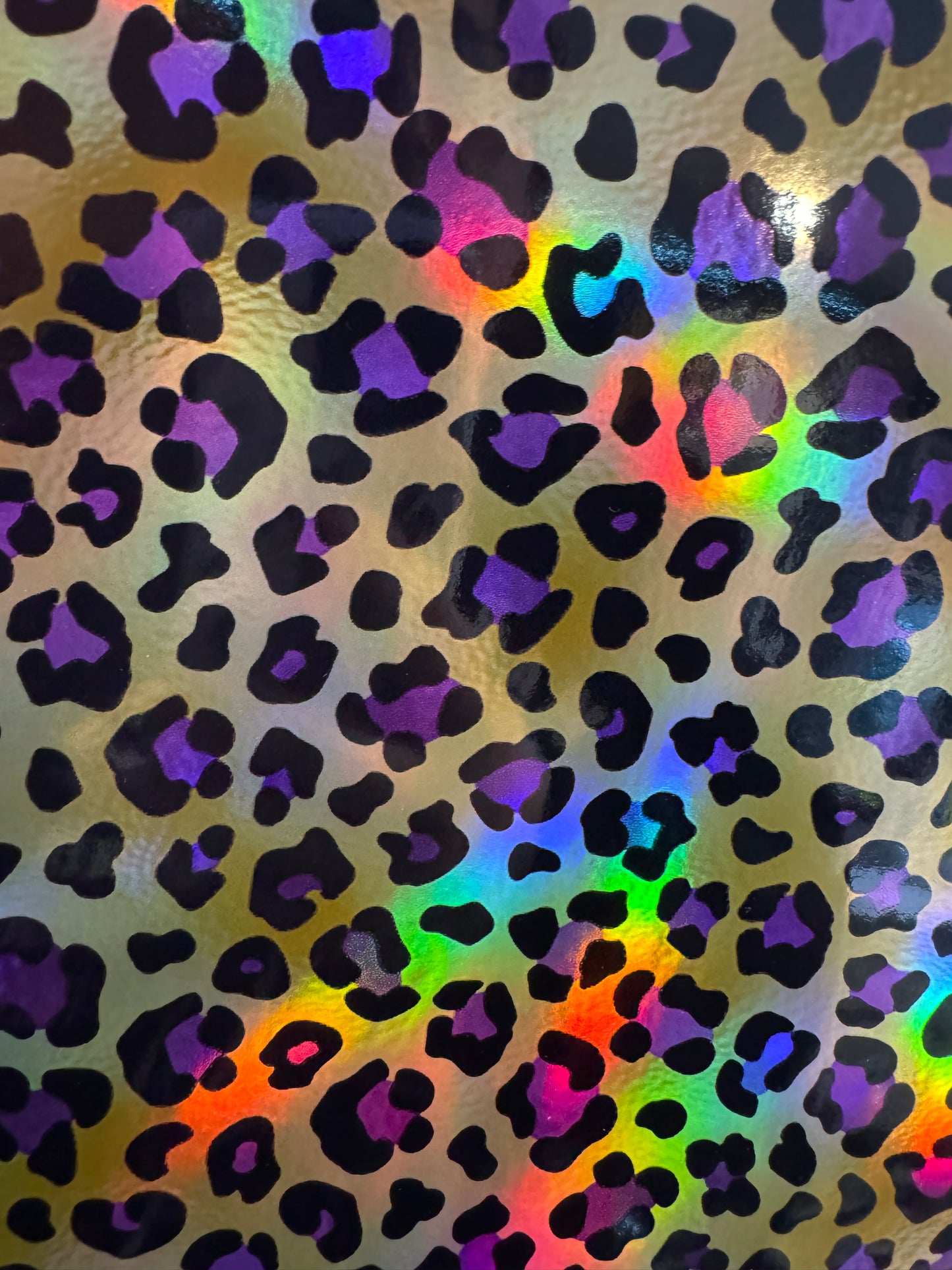 GOLD HOLOGRAPHIC LEOPARD