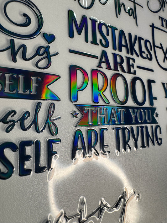 20 - 206 BLACK HOLOGRAPHIC WORDS