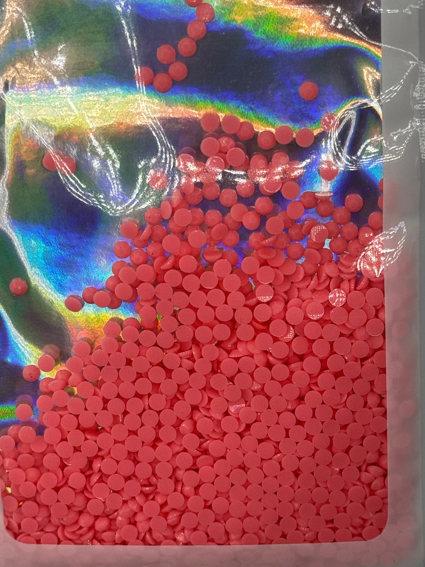 3mm RESIN RHINESTONES SOLID DARK PINK JELLY
