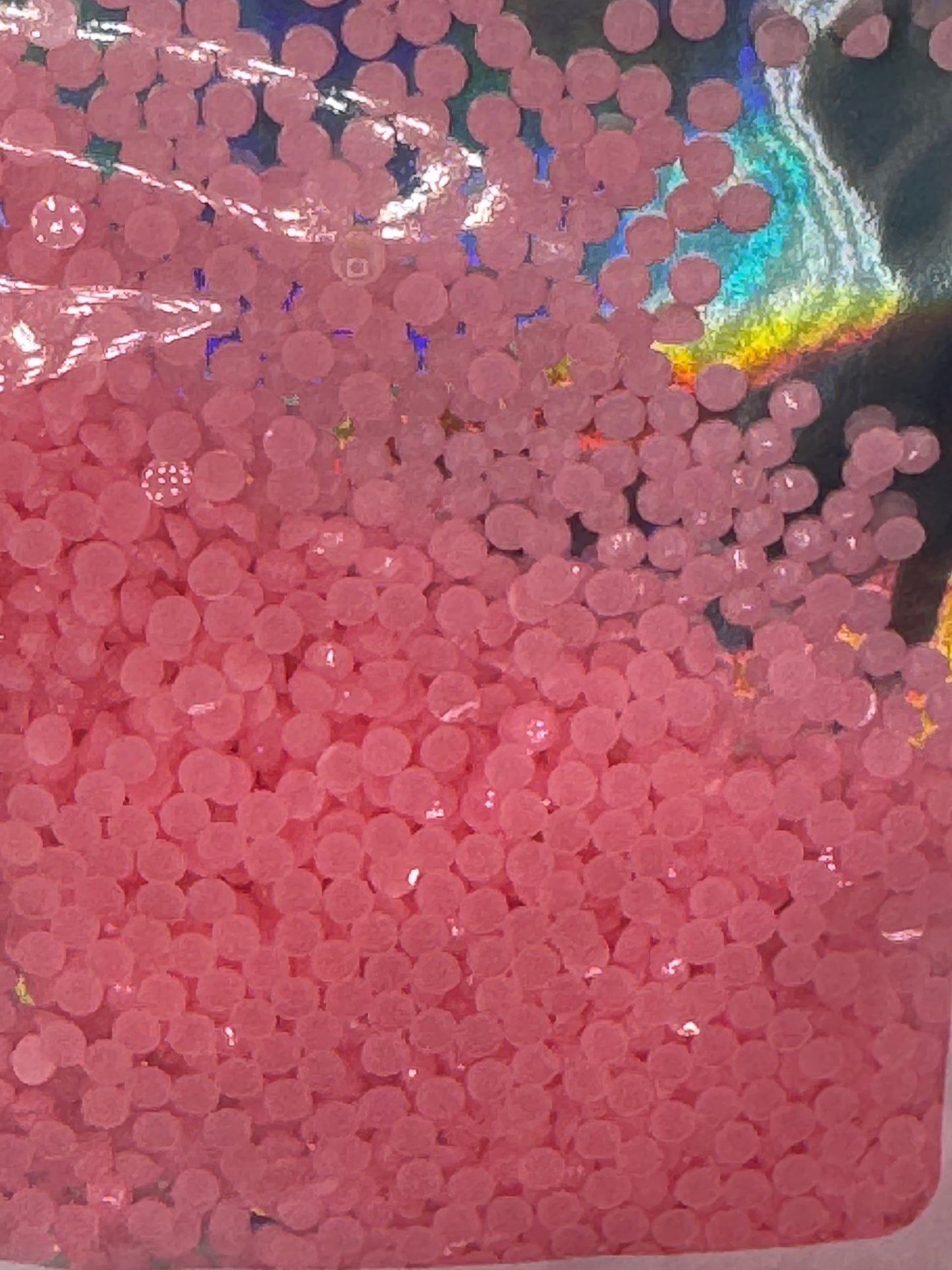 3mm RESIN RHINESTONES SEMI TRANSPARENT LIGHT PINK JELLY