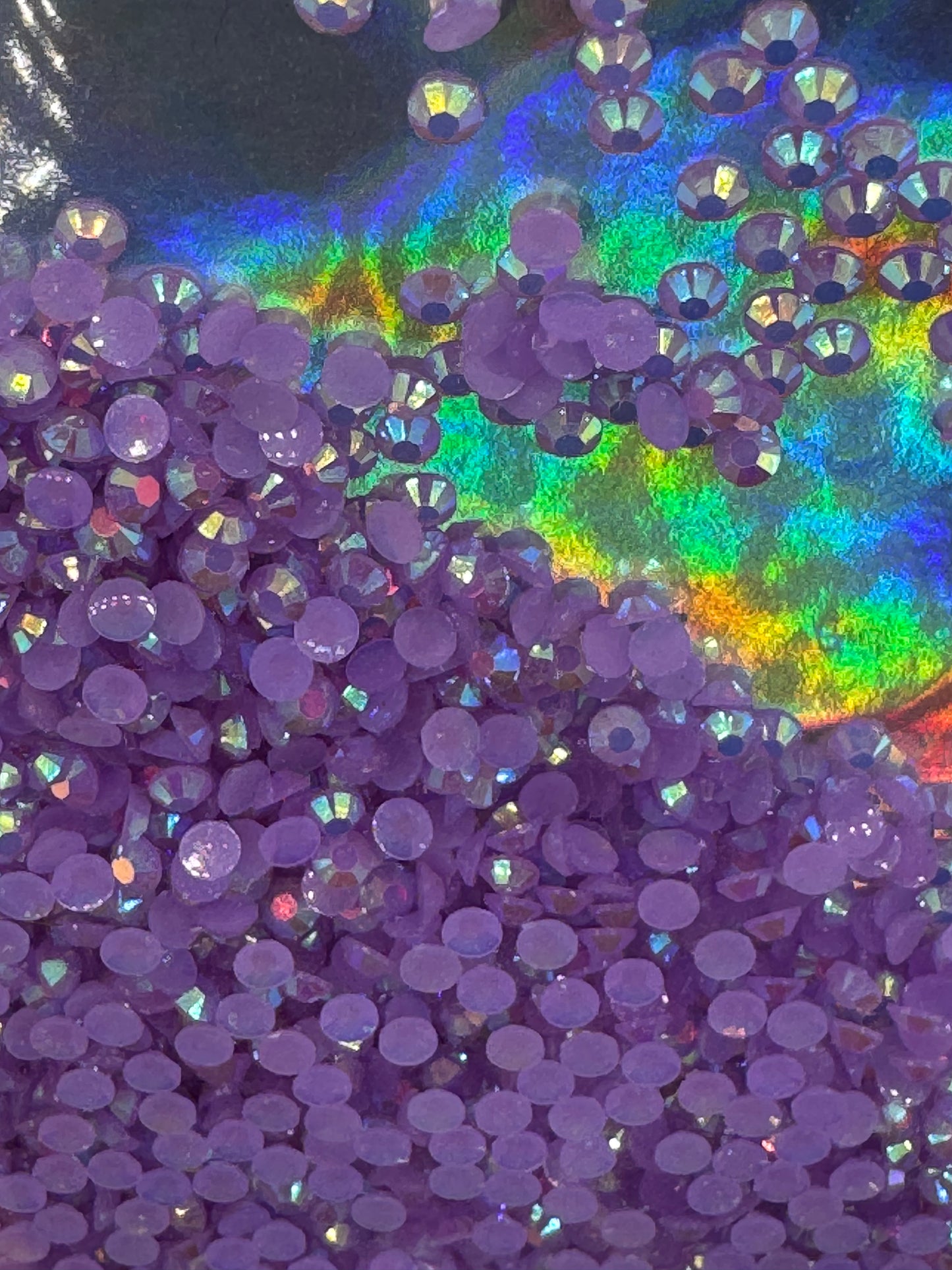 3mm RESIN RHINESTONES LIGHT AMETHYST AB JELLY