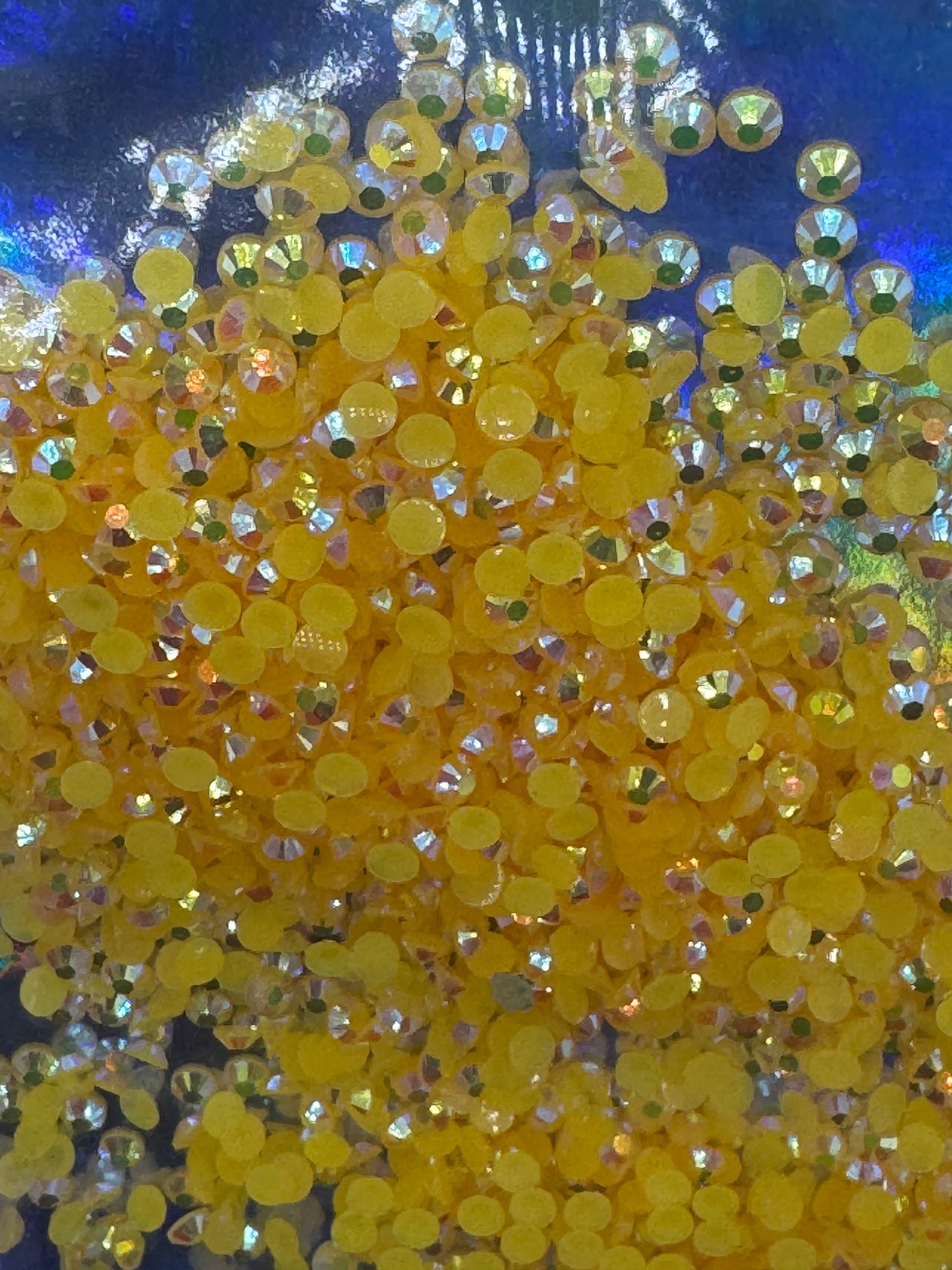 3mm RESIN RHINESTONES ORANGE AB JELLY