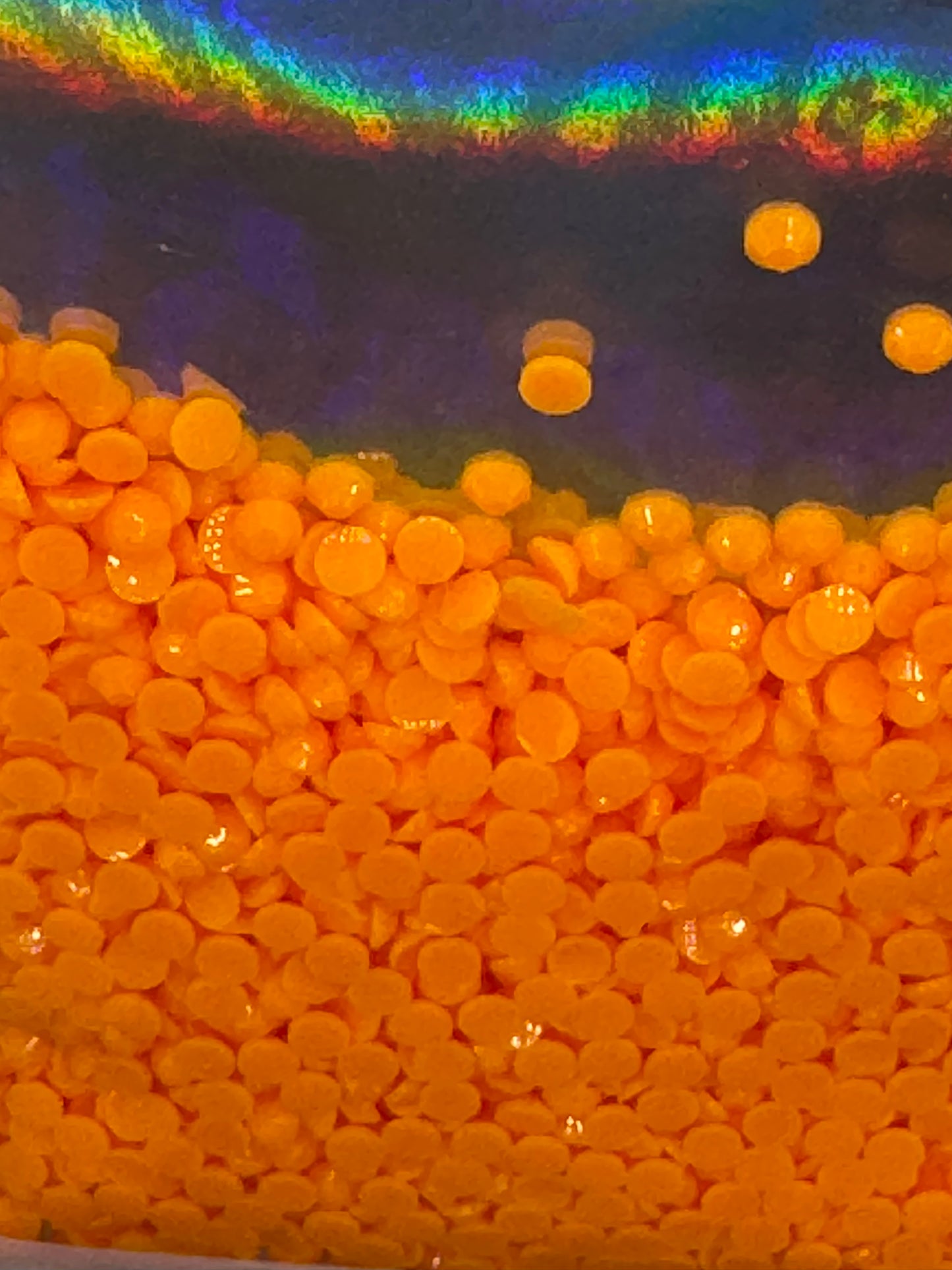 3mm RESIN RHINESTONES SOLID ORANGE JELLY