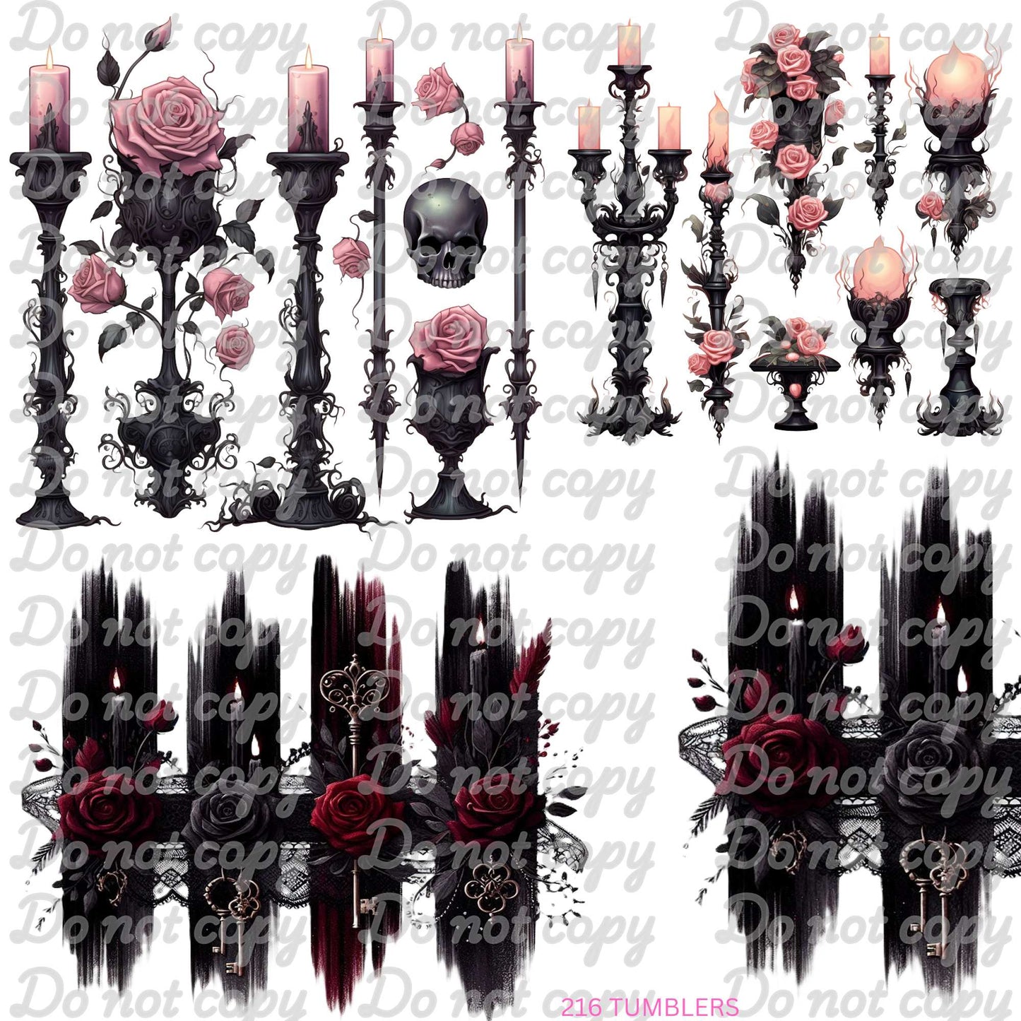 671 CANDLES AND SKULS