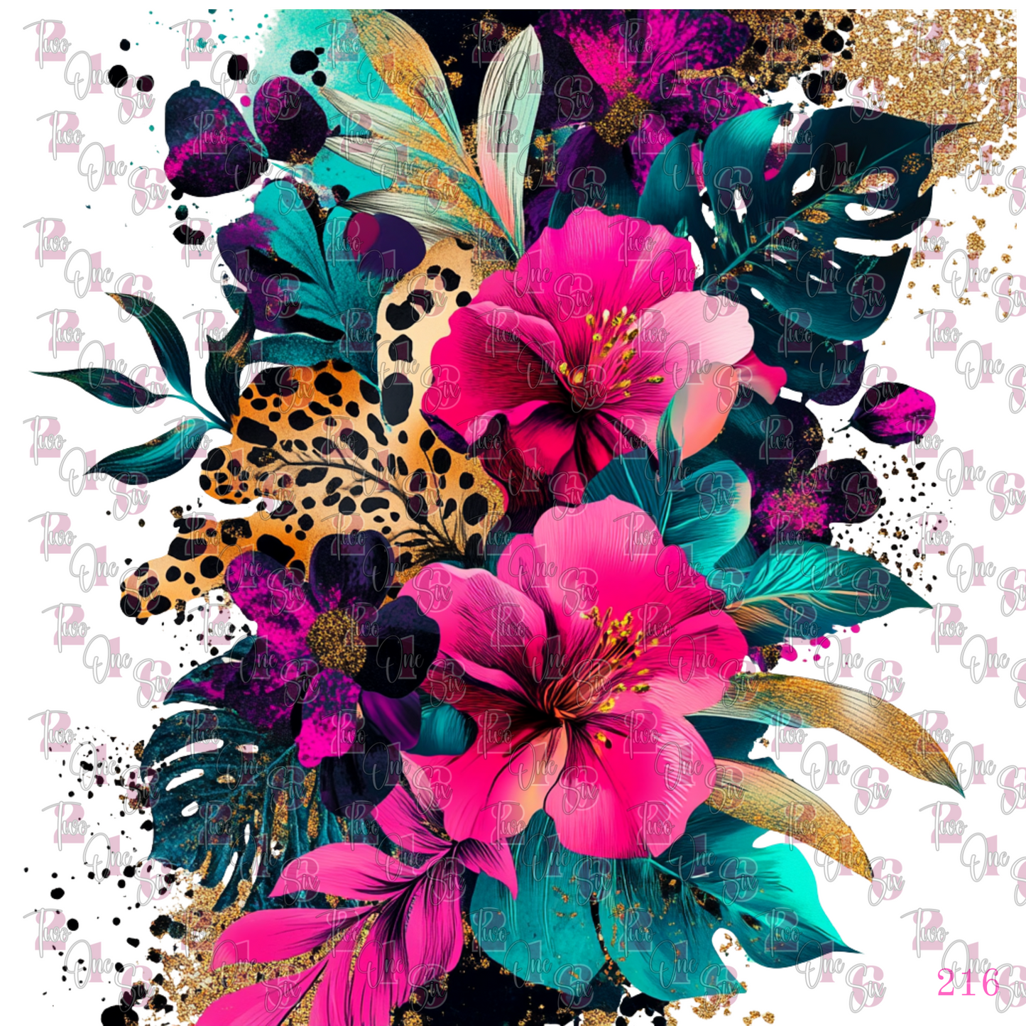 7X7 26 TROPICAL FLOWER