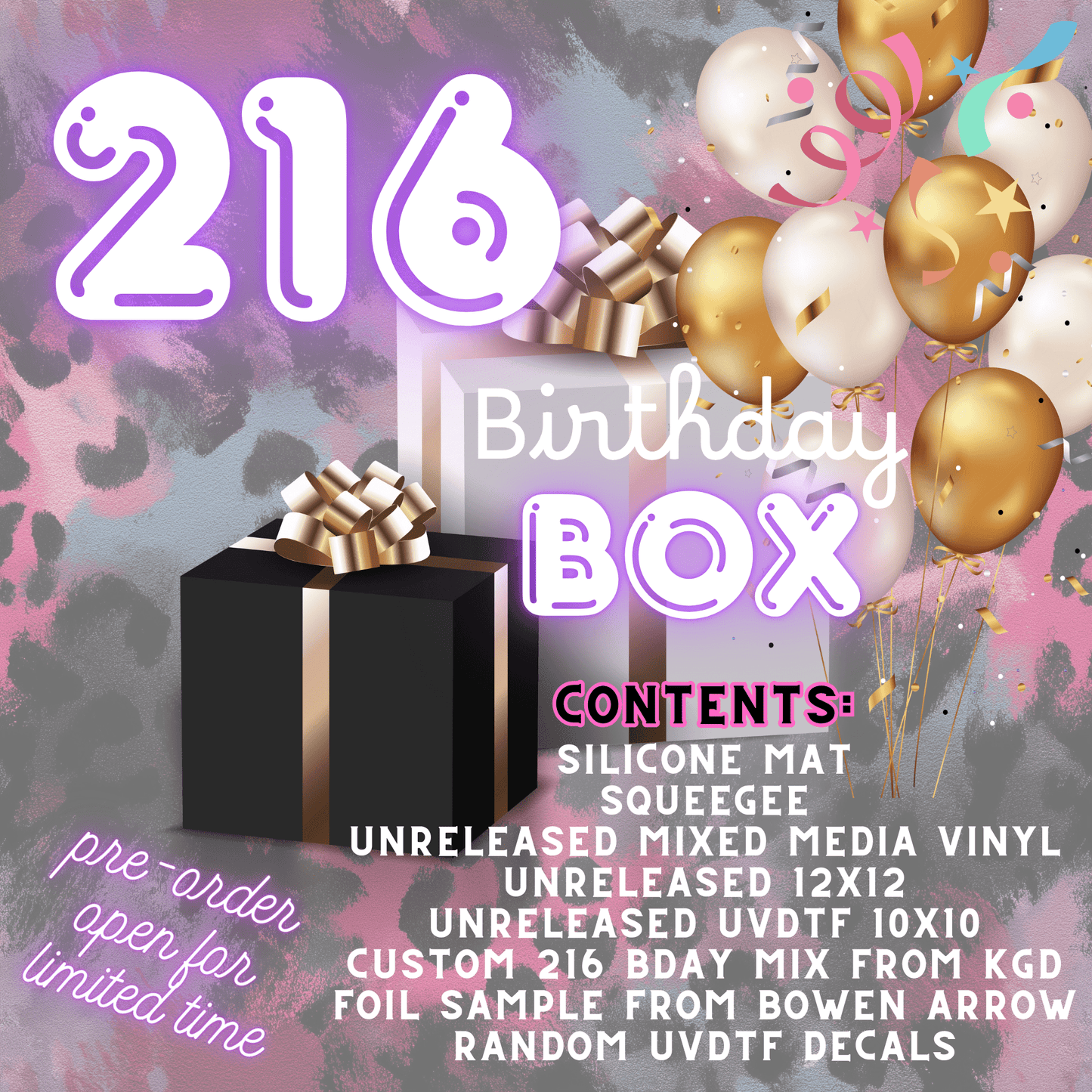 BIRTHDAY BOX PRE ORDER - 216 Tumblers