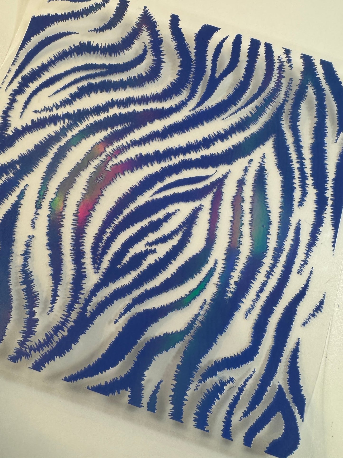 BLUE HOLOGRAPHIC TIGER STRIPE - 216 Tumblers