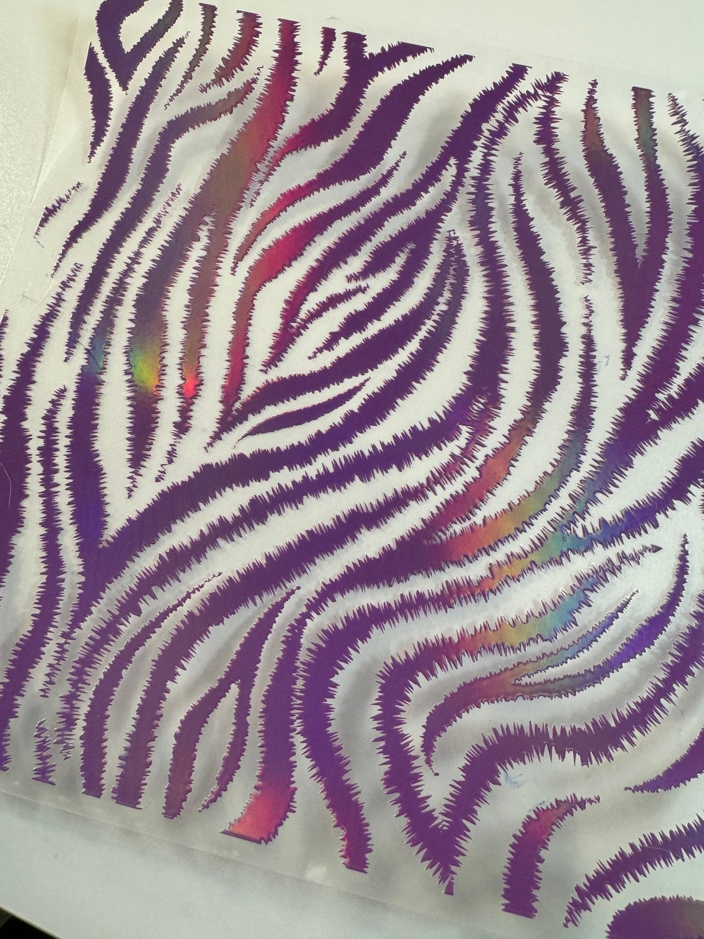 BRIGHT PURPLE HOLOGRAPHIC TIGER STRIPE - 216 Tumblers