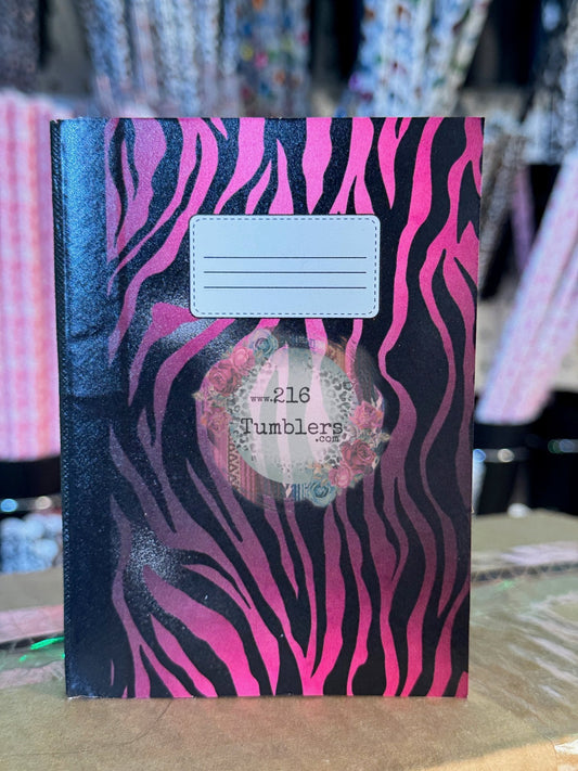 COMPOSITION BOOK VINYL - PINK ZEBRA - 216 Tumblers