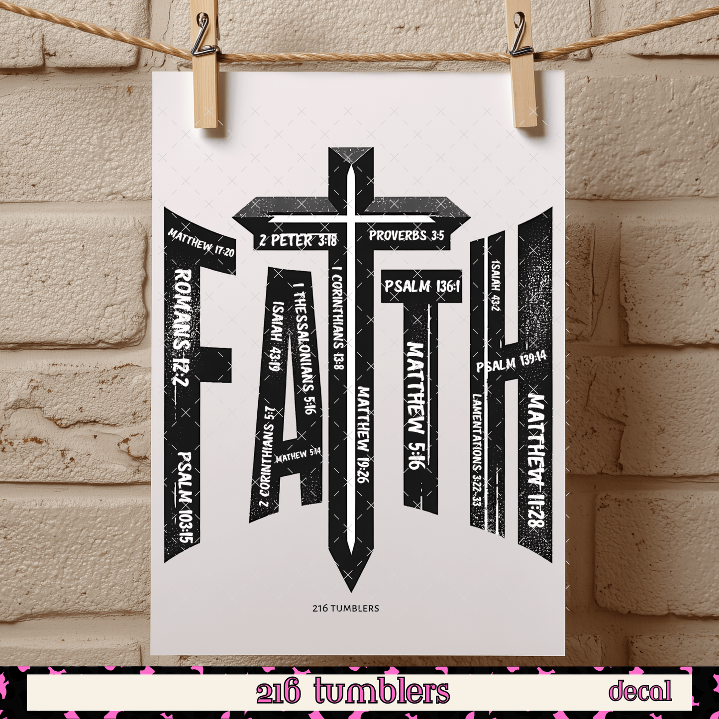 D 366 Faith Shield - 216 Tumblers