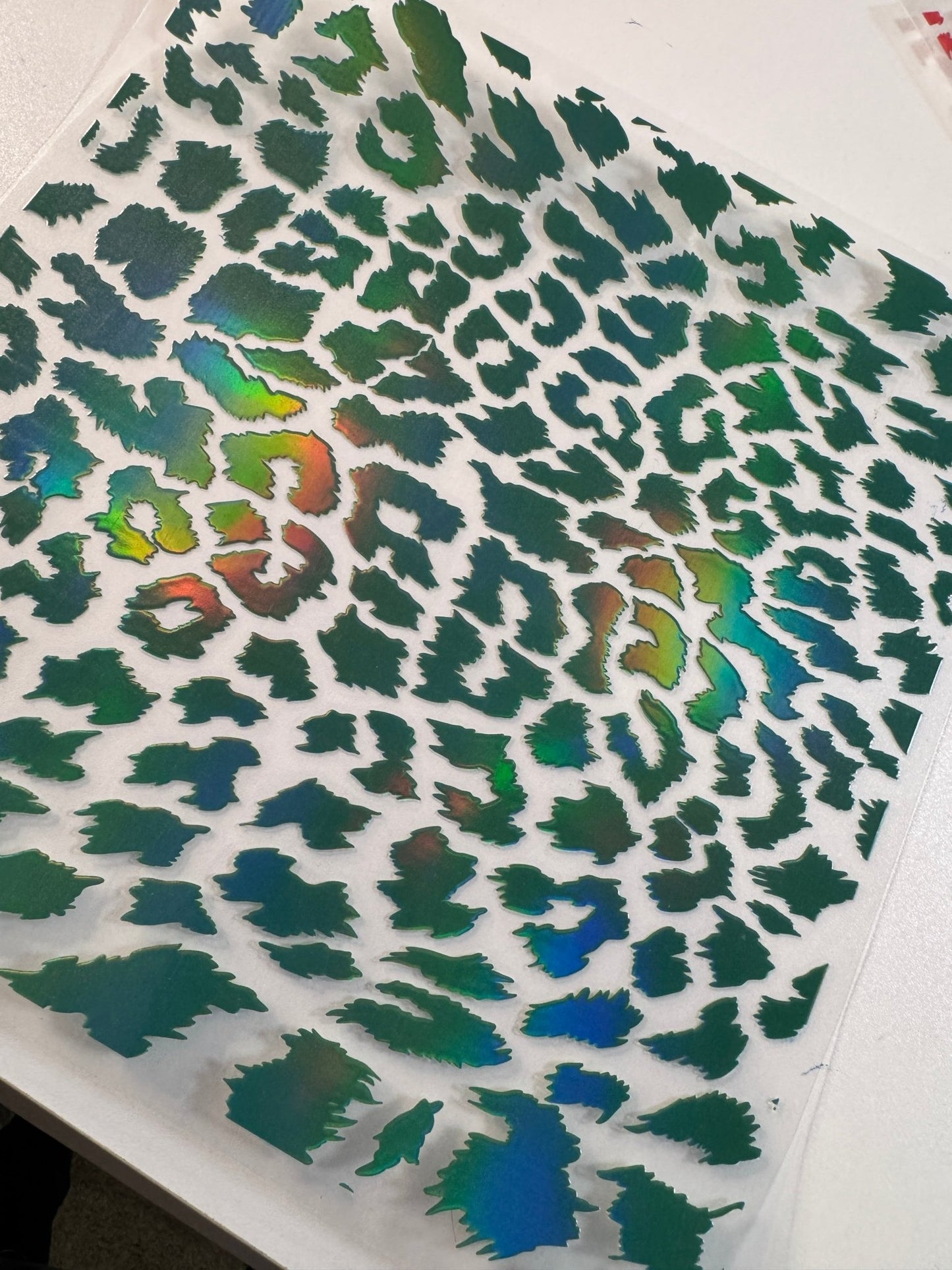 DARK GREEN HOLOGRAPHIC LEOPARD PRINT - 216 Tumblers