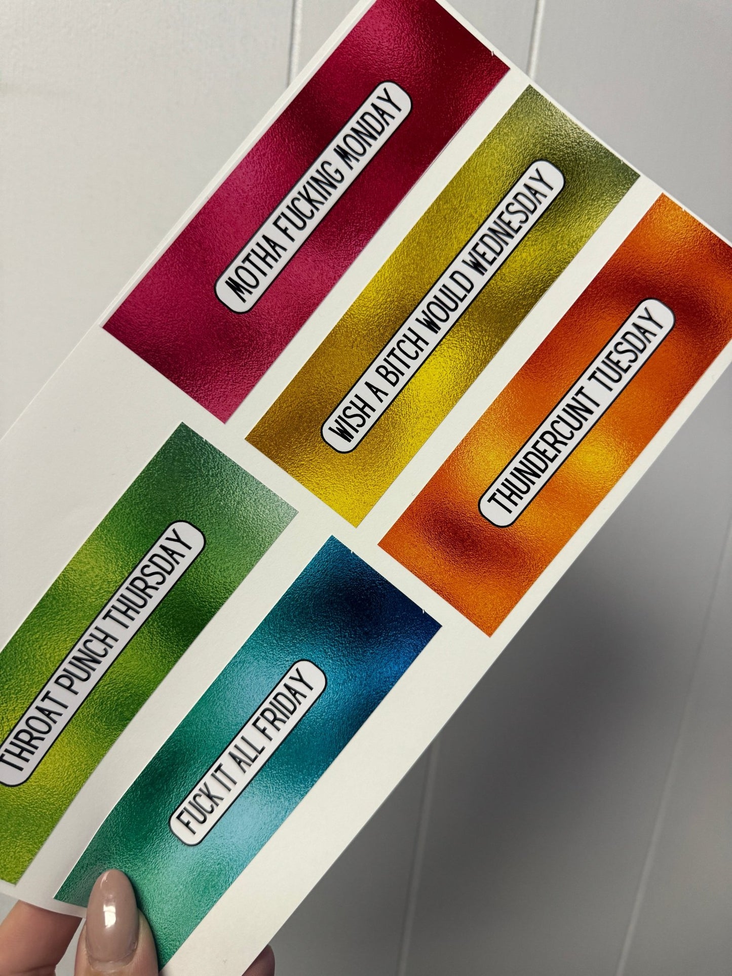 Days of the Week (5) - Vinyl Pen Wrap - 216 Tumblers