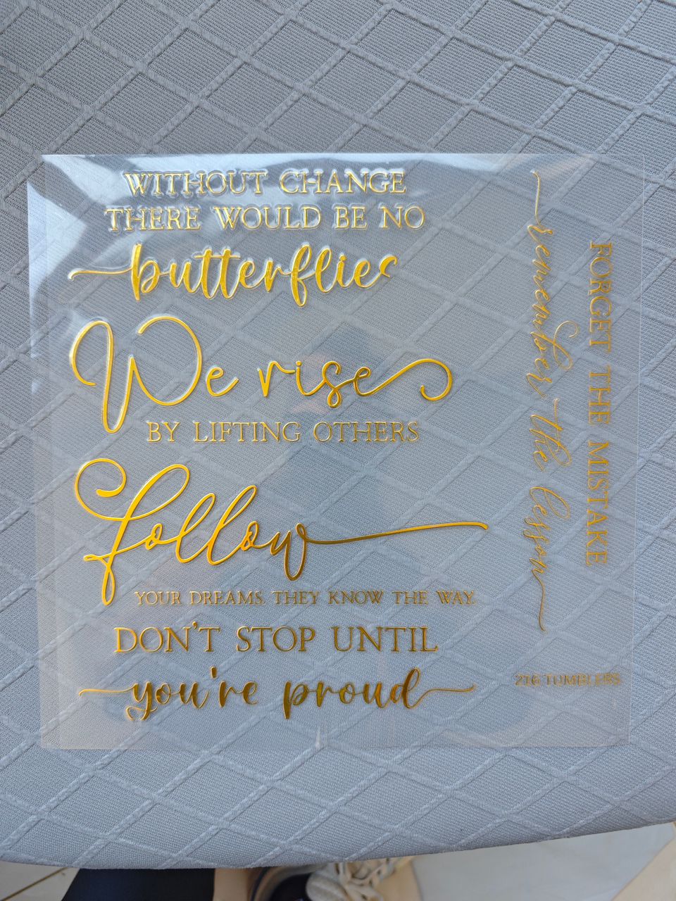 GOLD SHEET 759 WORDS - 216 Tumblers