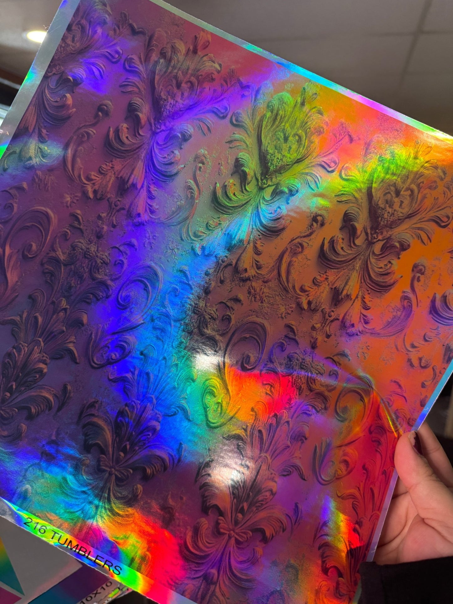 HOLOGRAPHIC ARCHIVE - OMBRE TEST PRINT 12X12 - 216 Tumblers