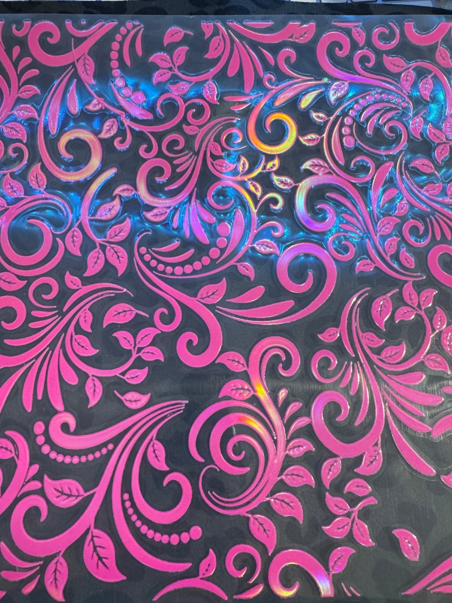 PINK HOLOGRAPHIC TOOLED LEATHER - 216 Tumblers